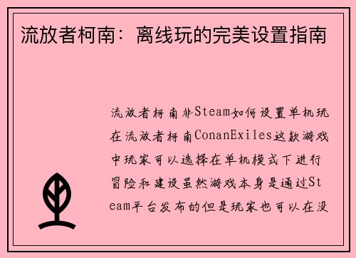 流放者柯南：离线玩的完美设置指南